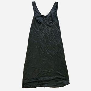 Black size small vintage scoop neck lace maxi slip dress